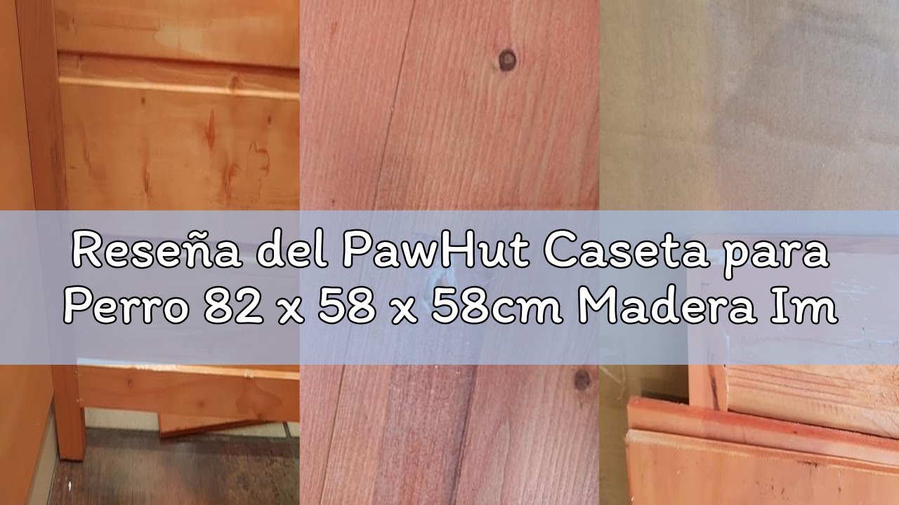 Reseña del PawHut Caseta para Perro 82 x 58 x 58cm Madera Impermeable con Tejado Verde Abatible y 4