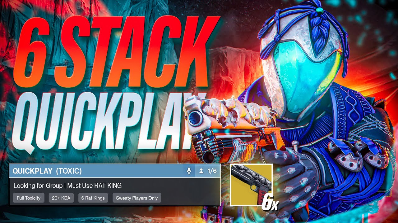 Using Fireteam Finder to form a TOXIC 6 Stack in Destiny 2.. (6x Rat king, Cerberus, malfeasance)