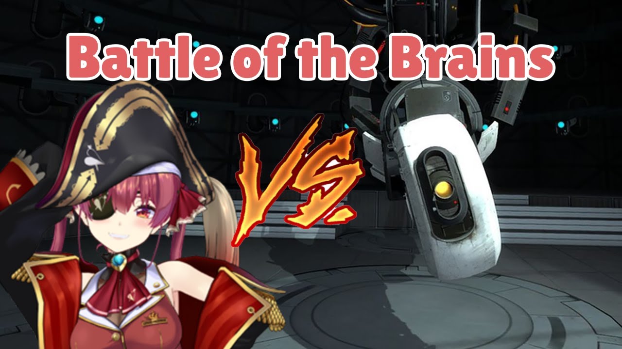 【Portal】VERY intelligent battle between Marine and GLaDOS【Hololive / Eng Sub】
