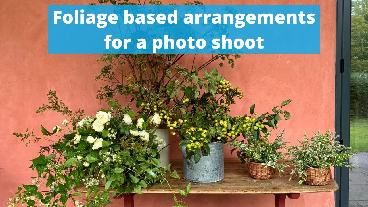 Creating autumnal vibe arrangements for a photo shoot