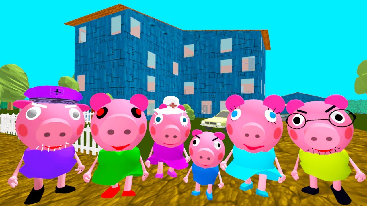 ПИГГИ Свинка Пеппа НОВЫЕ СОСЕДИ ГРЕННИ - Piggy Neighbor Family Escape Granny