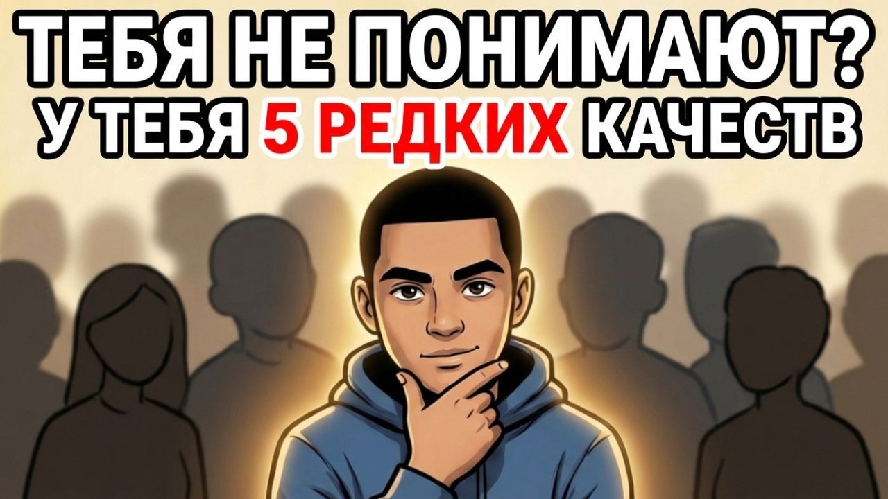 🧩 Почему вас никто не понимает? 5 редких качеств личности, о которых вы не знали.