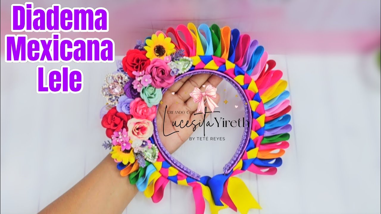 Como realizar una diadema mexicana lele muy facil #tutorial #facil #diadema