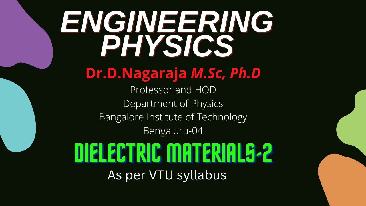 VTU-Engineering Physics, Dielectrics-2, Department of Physics, BIT