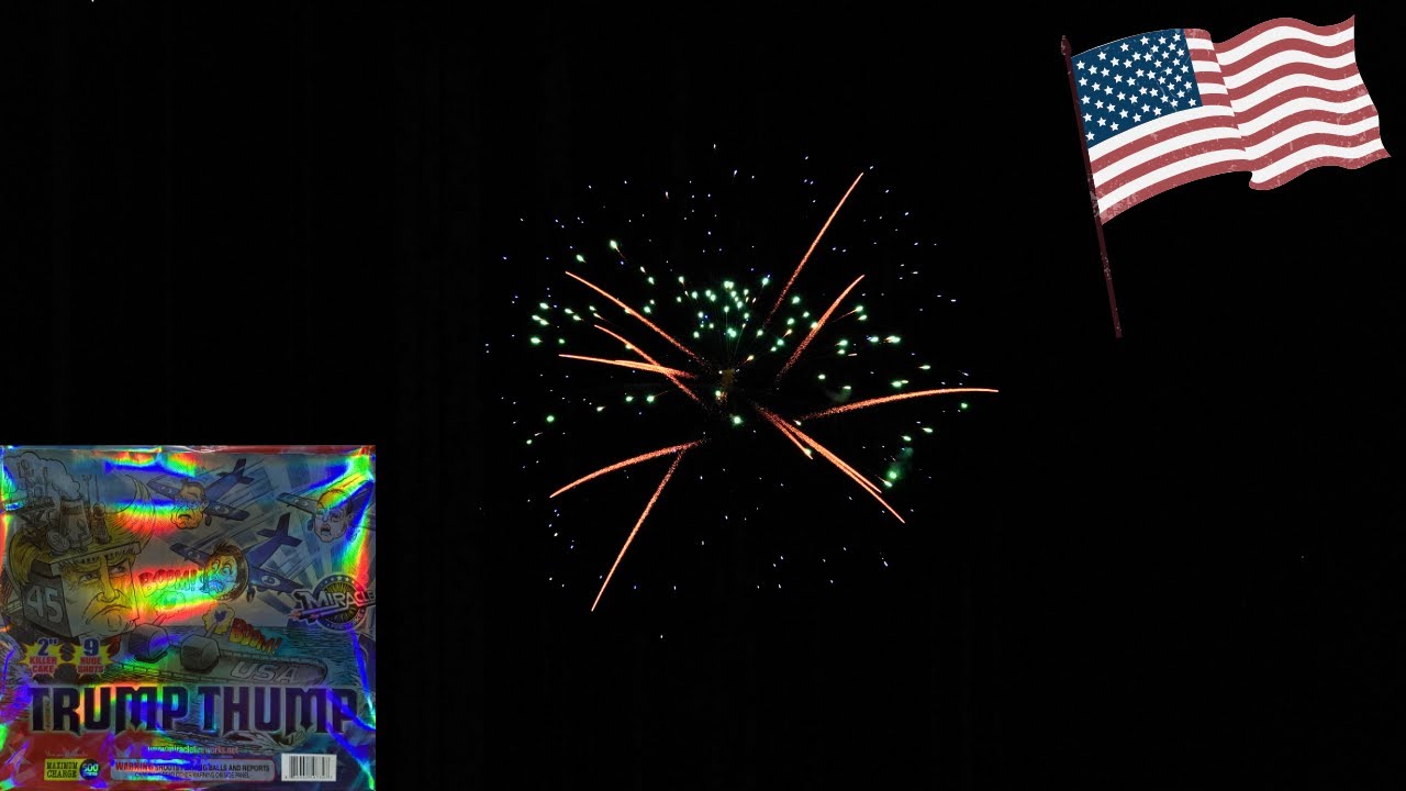 TRUMP THUMP Firework 9 Shots with 2