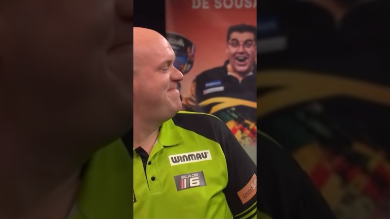 WOW - darum ist MvG so GEF&Uuml;RCHTET 🔥🤩🎯 Michael van Gerwen #darts #shorts Grand Slam of Darts Dart