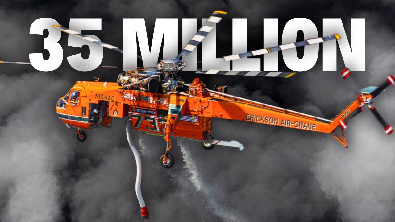 The Incredible Sikorsky S-64 Skycrane Water Bomber Helicopter