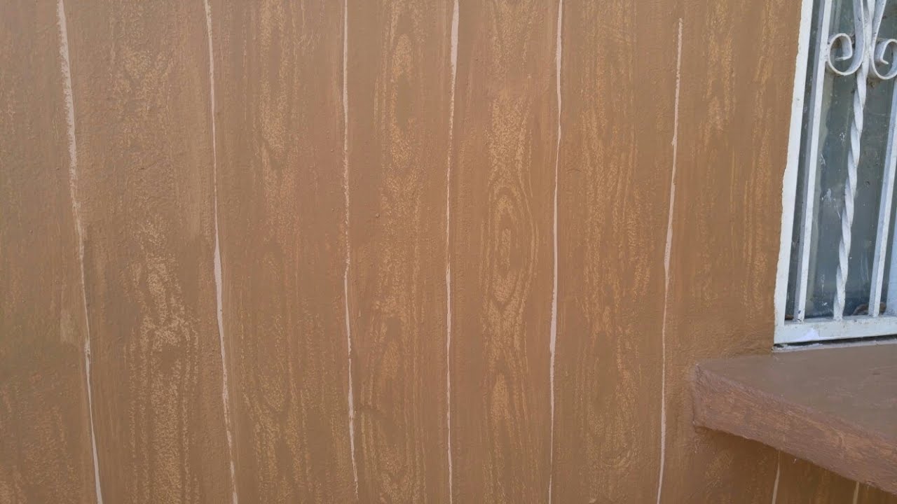 IMITACION MADERA en pared de CONCRETO.