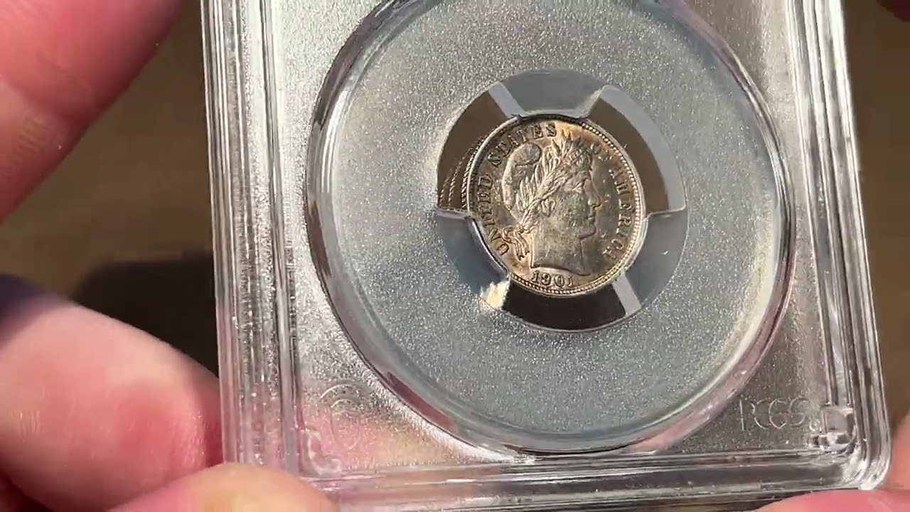 1901-S Barber Dime, PCGS AU58 CAC
