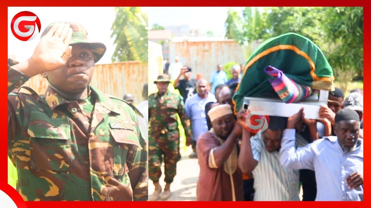 MWILI wa MKE wa MRISHO MPOTO UKIWASILI NYUMBANI KWAKE - VILIO VYATAWALA - MWANAJESHI APIGA SALUTI..