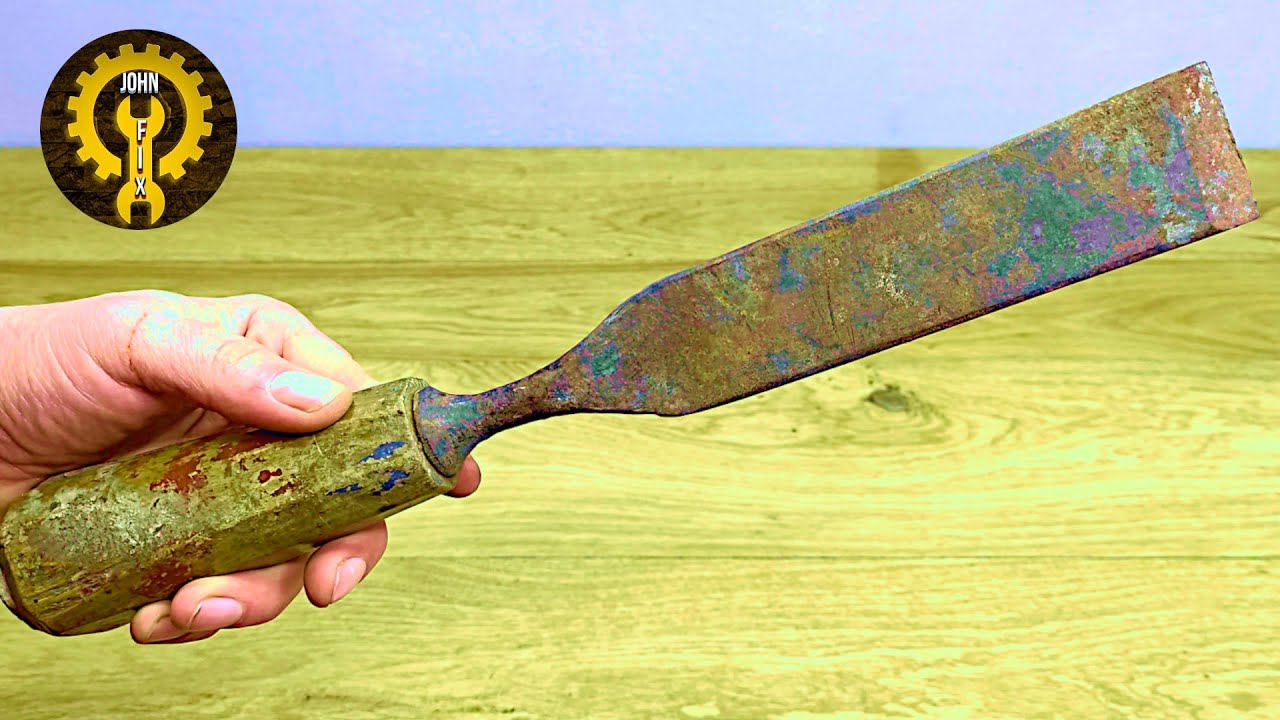 Restoration of the Old Chisel  New wooden handle