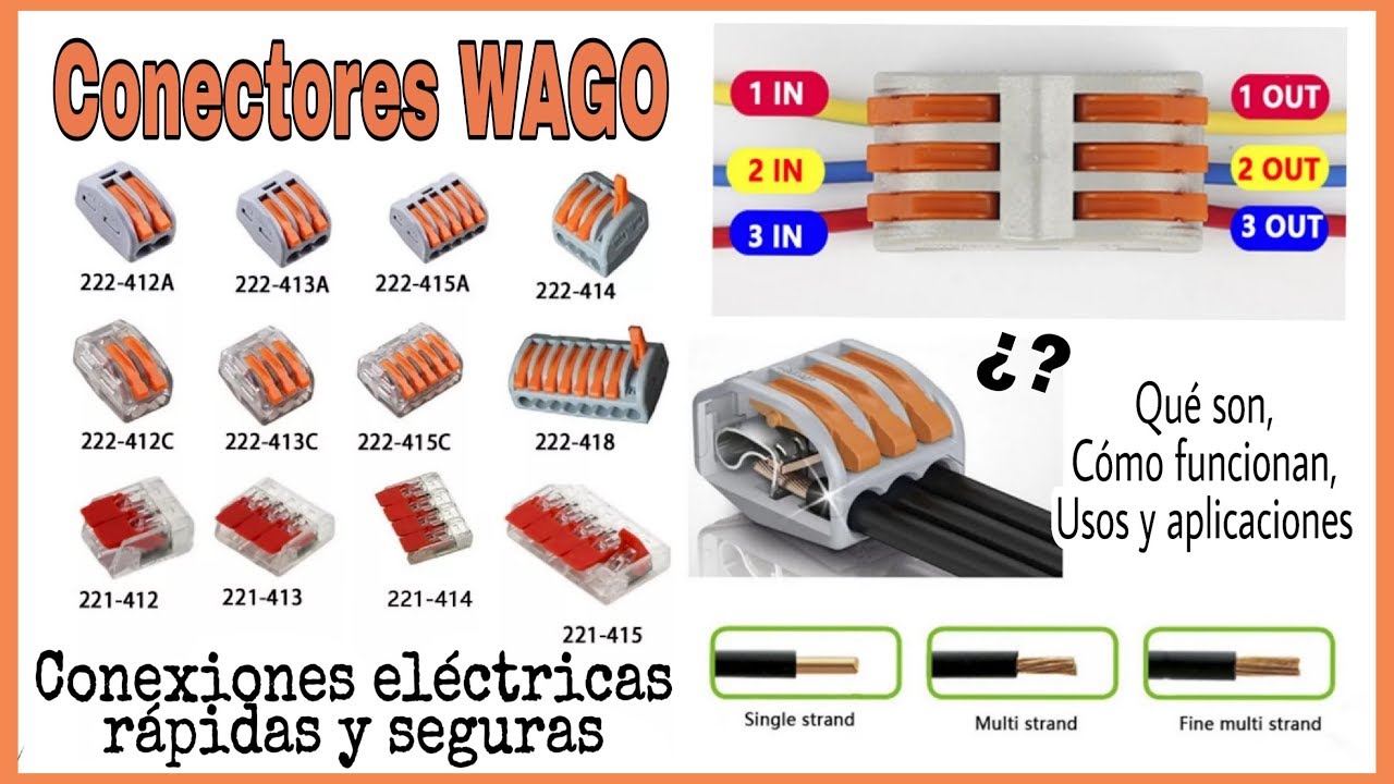 CONECTORES WAGO (QU&Eacute; SON, C&Oacute;MO FUNCIONAN, TIPOS Y APLICACIONES)