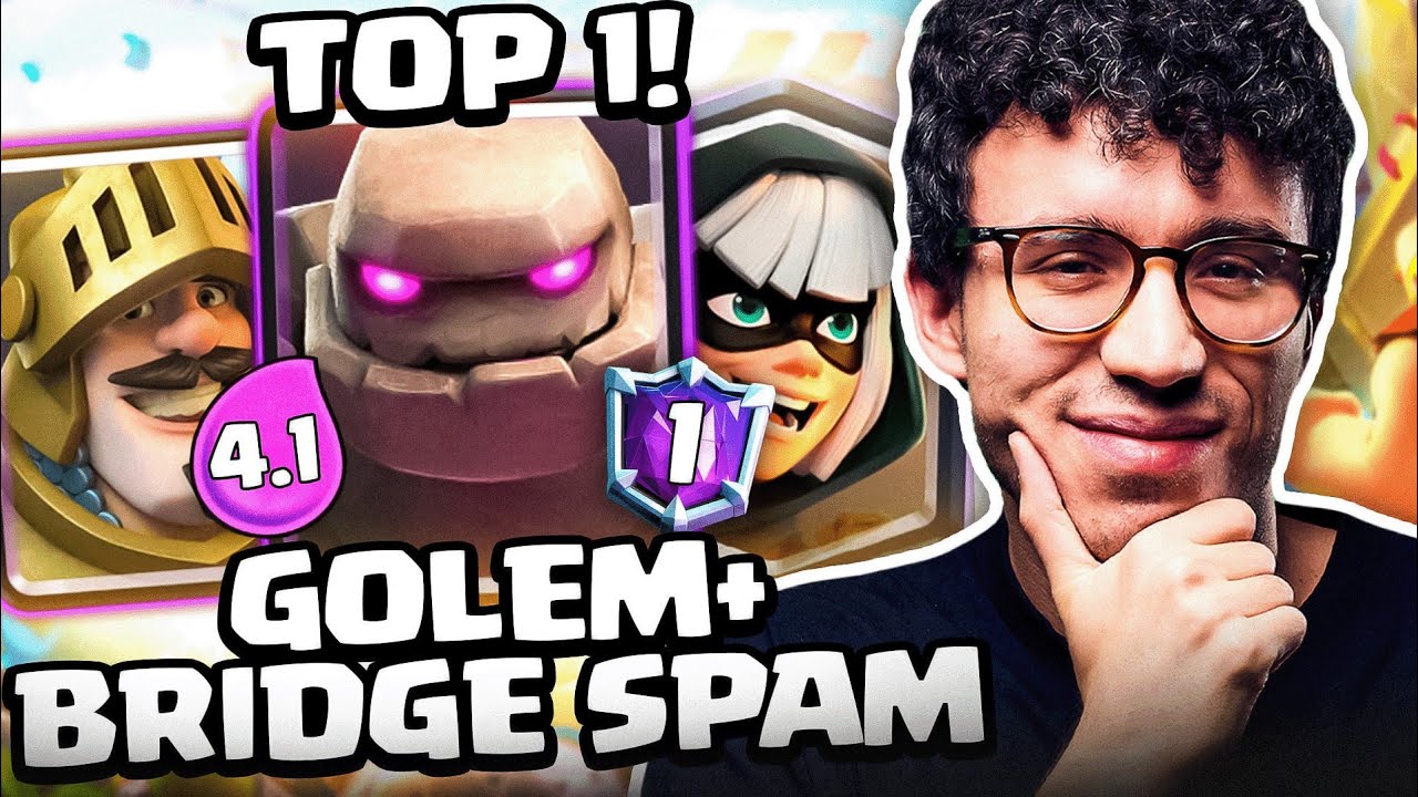 Golem + Bridge Spam = World's #1 Deck! - Clash Royale ITA