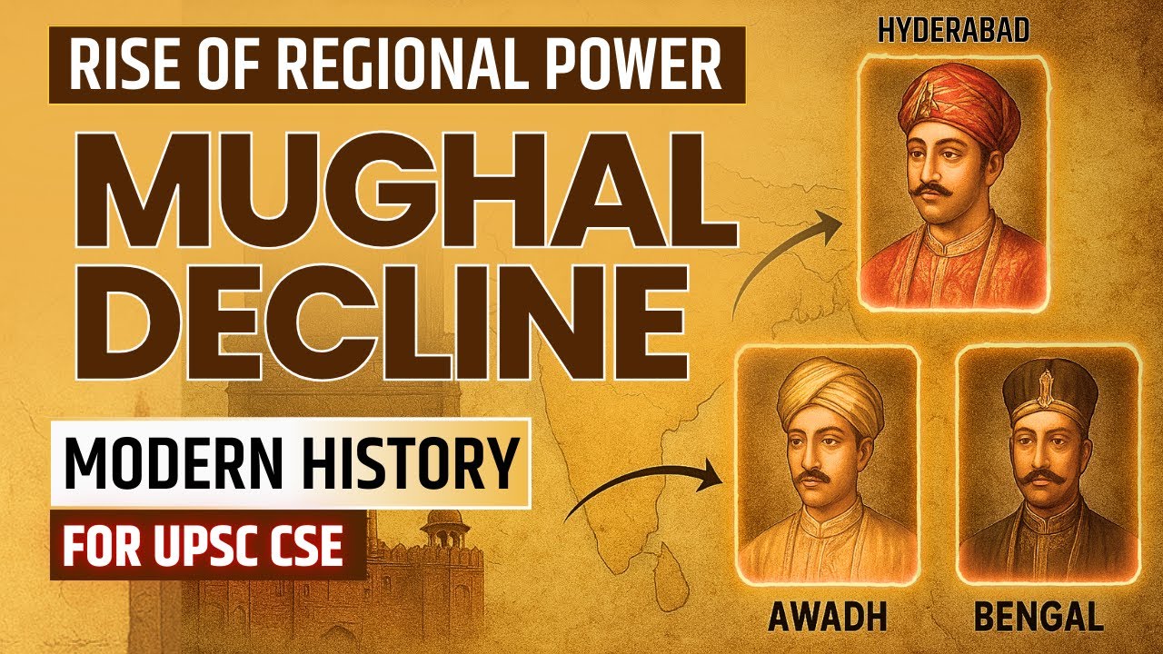 Rise of Regional Powers after the Mughals | Awadh, Bengal & Hyderabad | Modern history for UPSC CSE