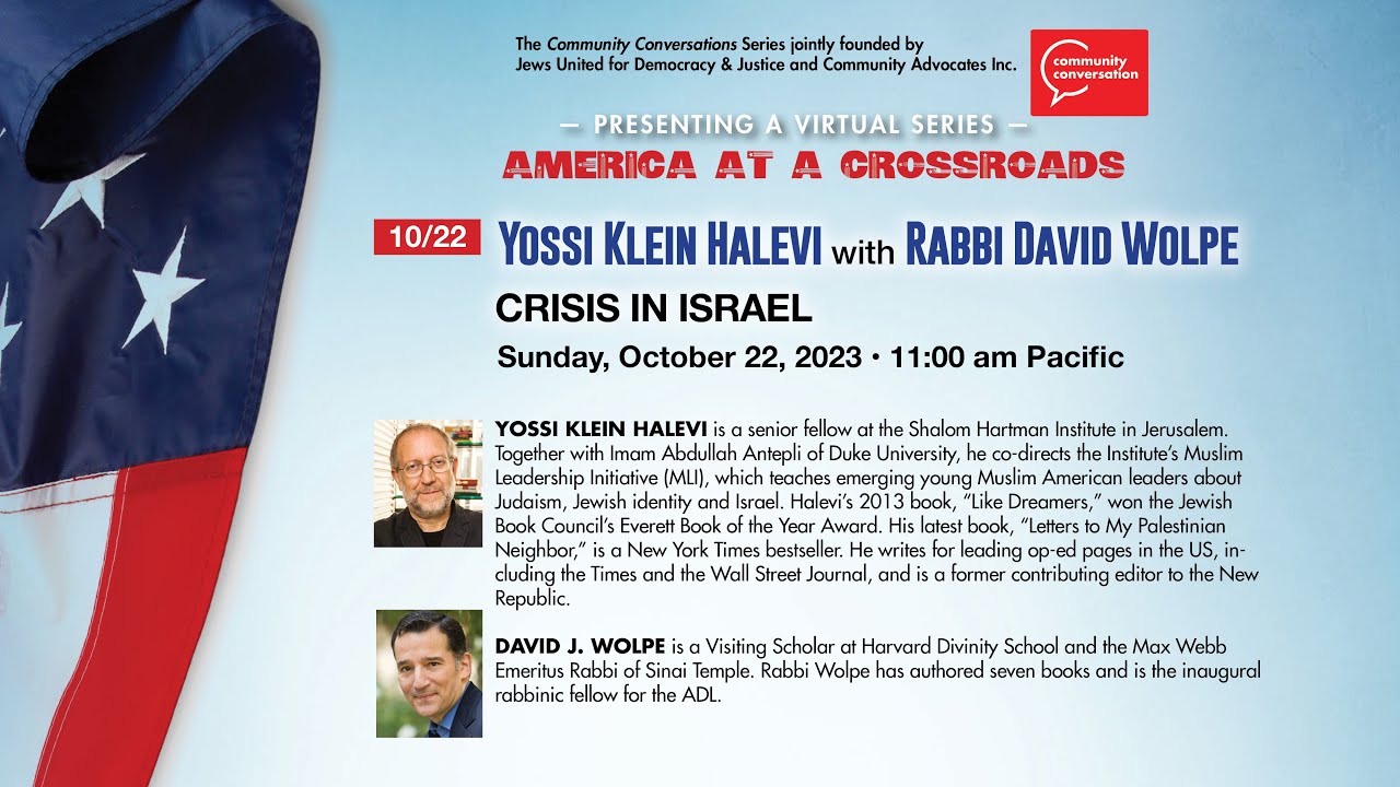 Yossi Klein Halevi with Rabbi David Wolpe | America at a Crossroads