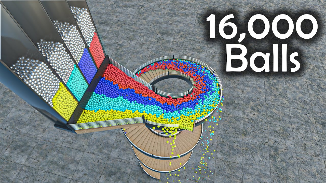 16,000 Balls On Spiral Stair #3