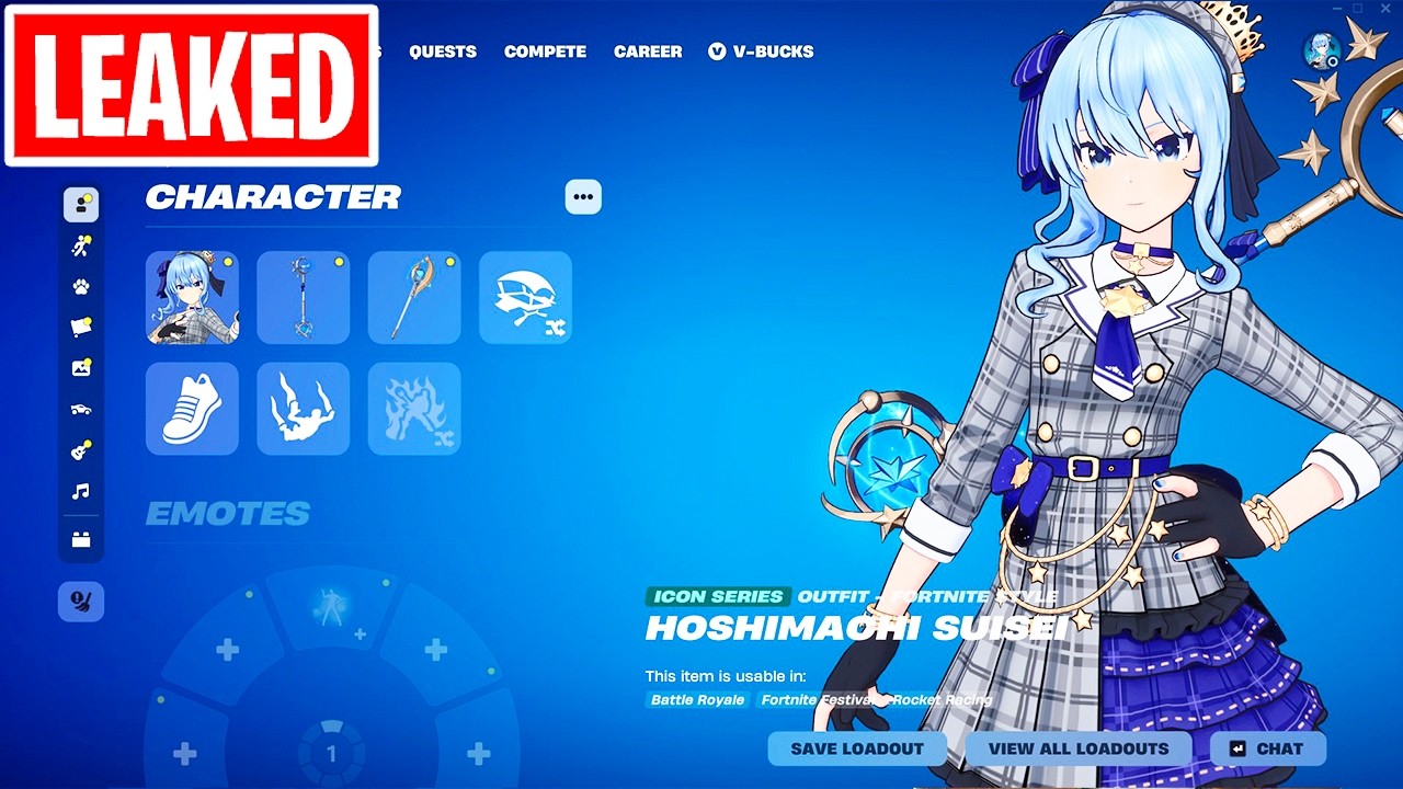 NEW Hoshimachi Suisei Fortnite Skin LEAKED
