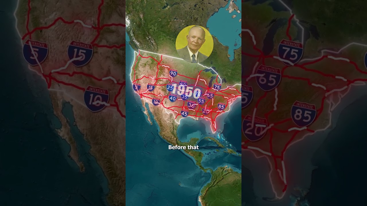 American Interstate Highway System and how it works. #shorts