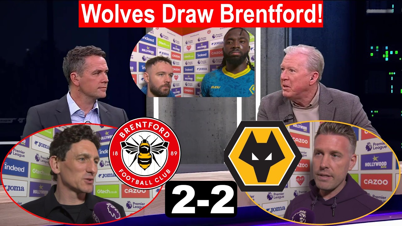 Брентфорд — Вулверхэмптон 2-2 | Стойкие «Вулверхэмптон» отыгрались со счета 2:0 и заработали очко...