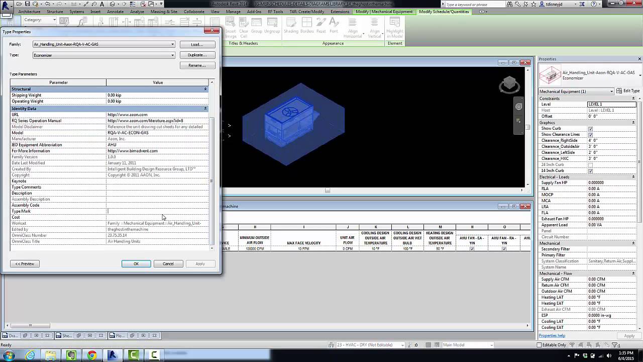 Использование инструментов Rushforth для замены общих параметров в Revit MEP