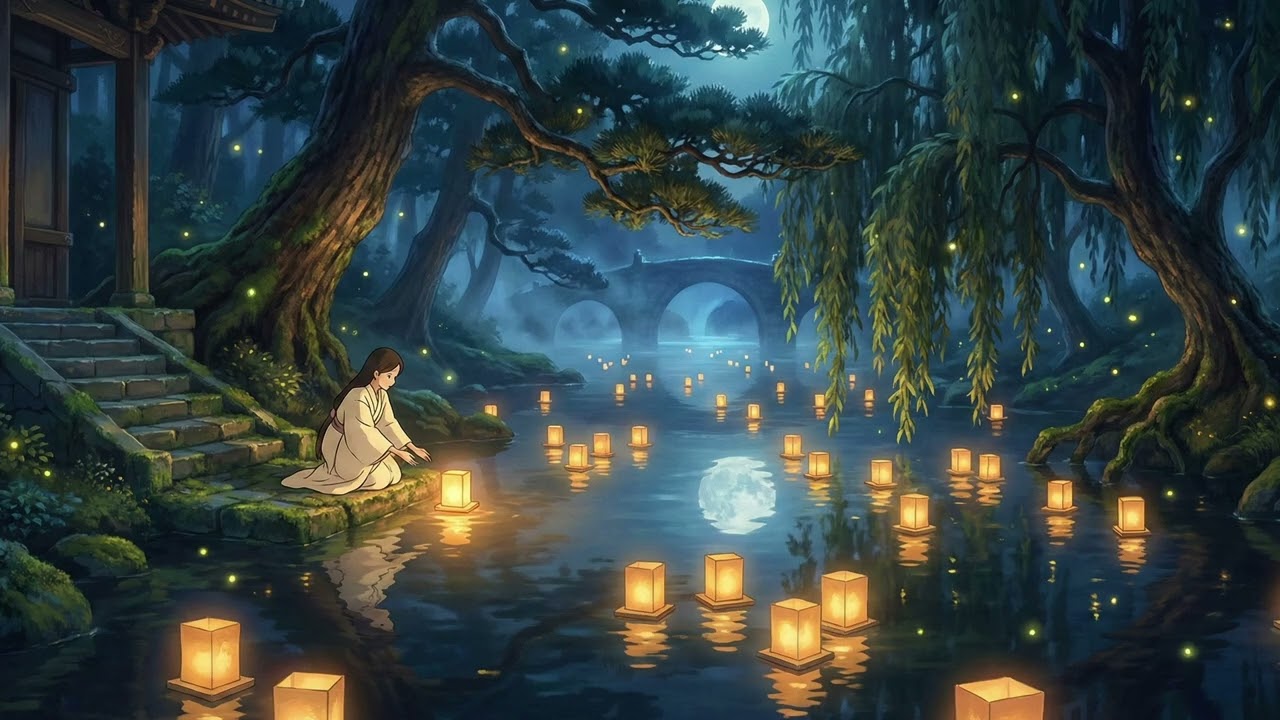 Candlelight & Still Water Ethereal Medieval Harp Music for Sleep, Study & Relaxation Anime Inspired
