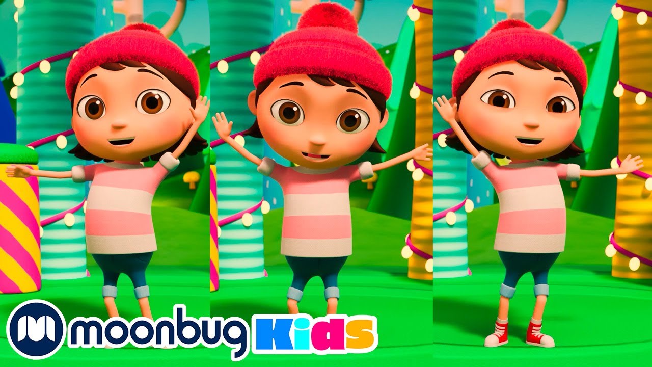 Shake Your Body (Butt Bump Wiggle) | Fun Songs |Sing Along|Moonbug Kids Learn English & Karaoke Time