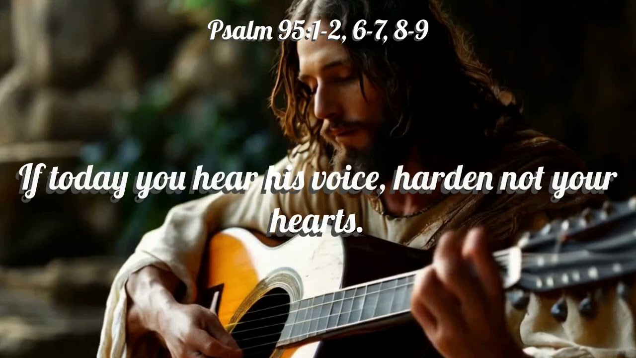 If today you hear his voice, harden not your hearts  Psalm 95 1 2, 6 7, 8 9