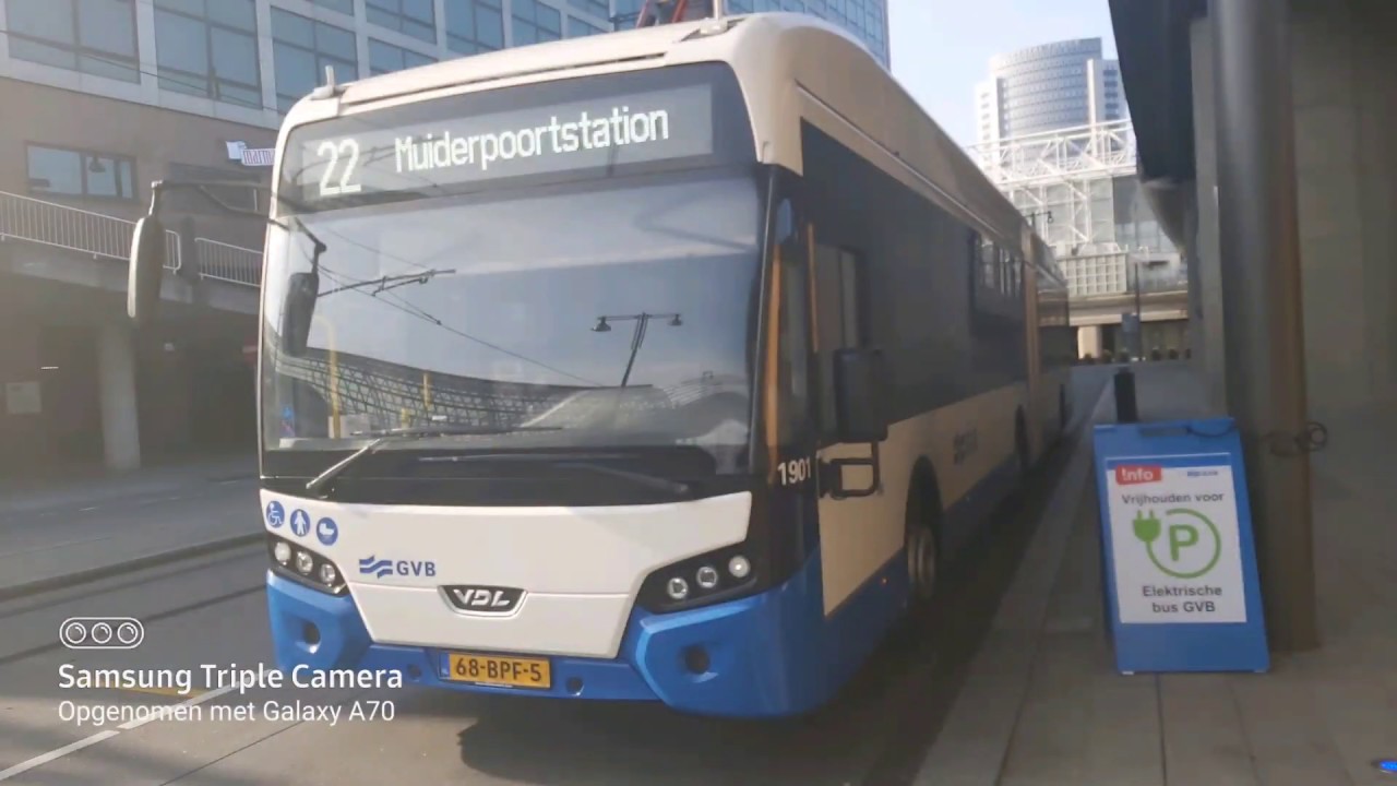 🚍🚎Busrit in de GVB Amsterdam Buslijn 22 Muiderpoortstation-Station Sloterdijk als Electriche Bus!!