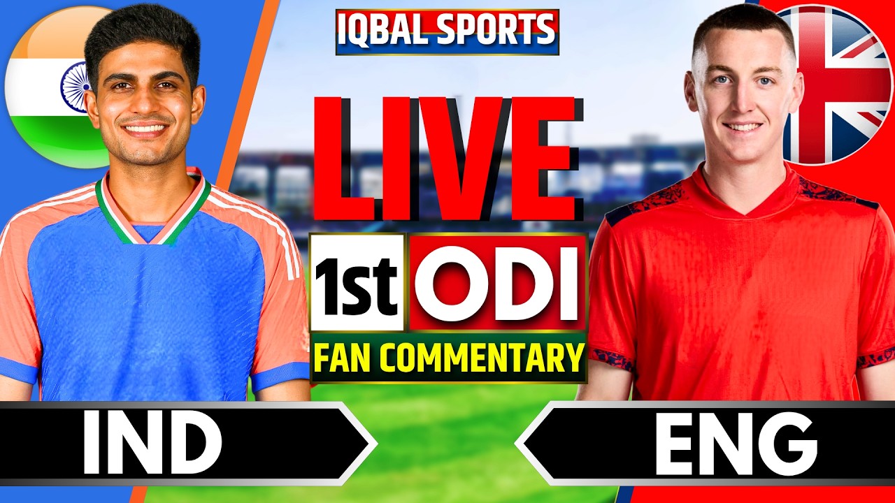🔴IND vs ENG, 1st ODI Fan Commentary | Live Cricket Match Today | India vs England | Iqbal Sports