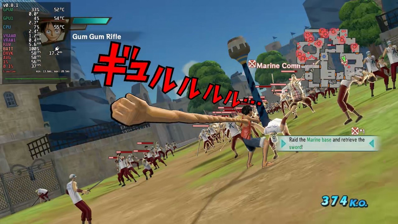 One Piece Pirate Warriors 3 | Ryzen 7735HS | RTX 4060 | 16 GB RAM | Linux Mint