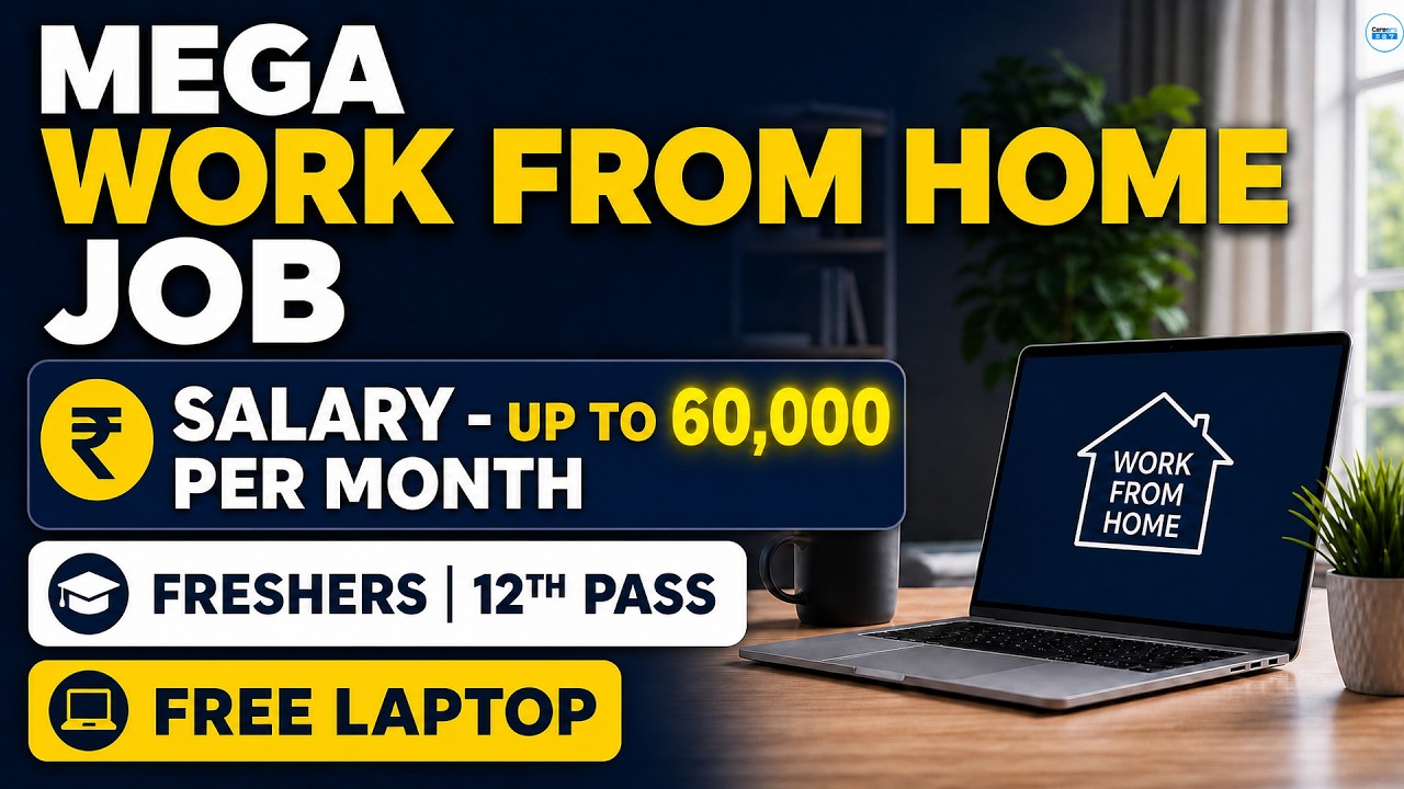 Work From Home Job 2026 | WFH Jobs | Part Time Jobs | Freshers | 12th Pass | Free Laptop | Apply Now