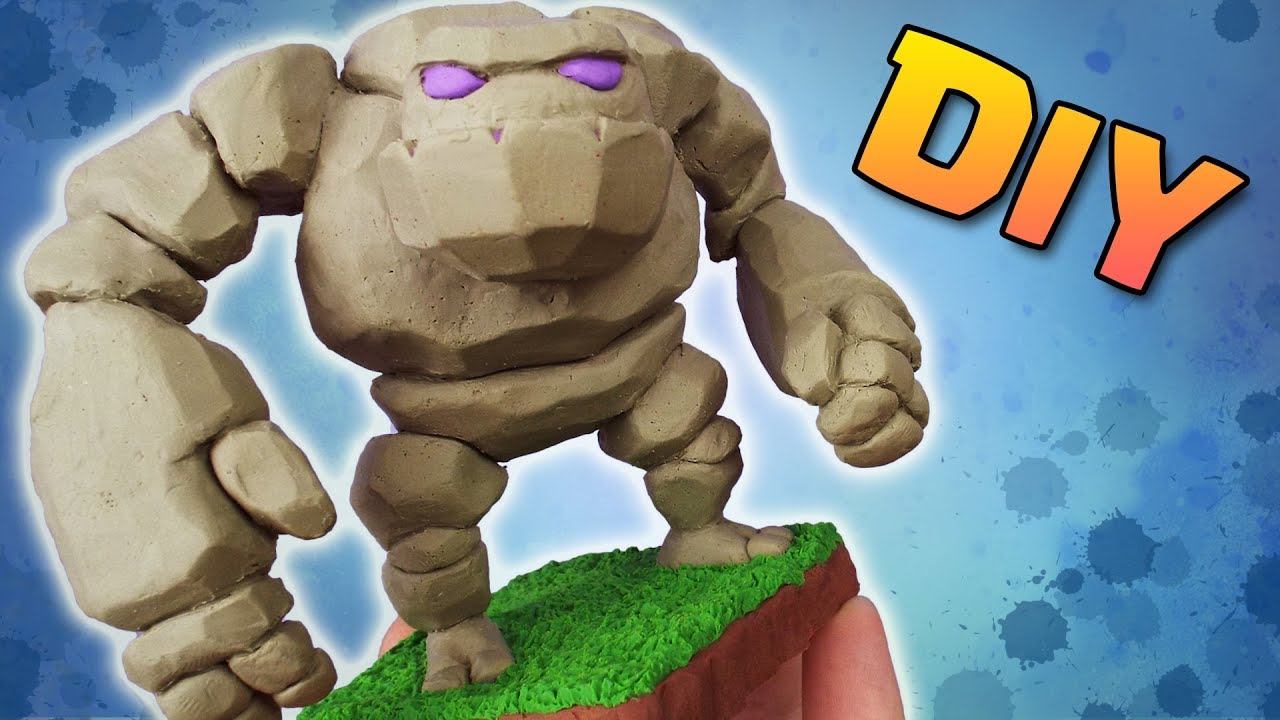 Making Golem from Clash Royale in Polymer Clay