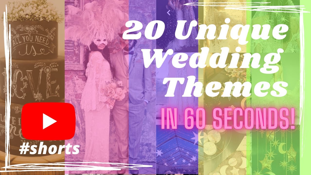 20 Unique Wedding Theme Ideas (in 1 minute)! #shorts