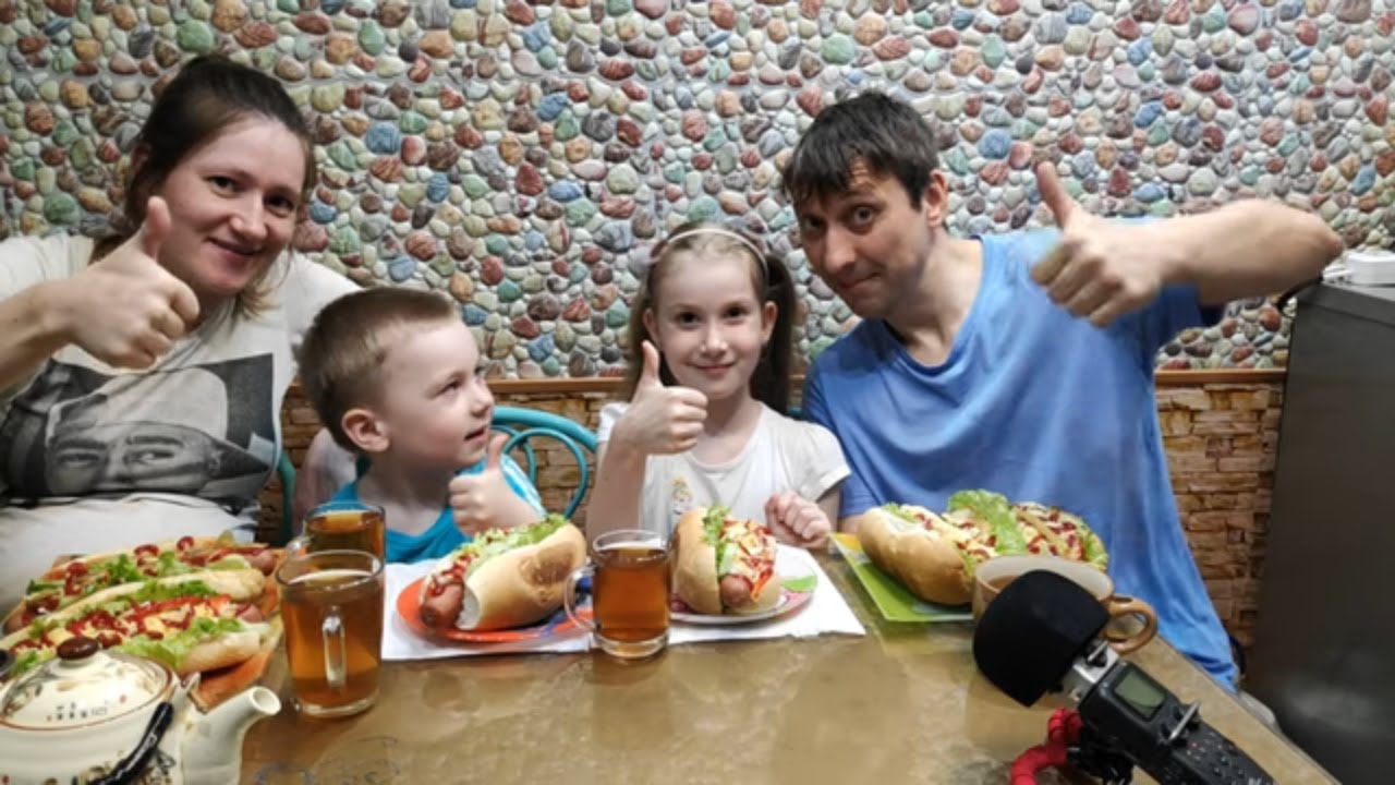 МУКБАНГ ДОМАШНИЙ ХОТ ДОГ | MUKBANG HOMEMADE HOT DOG #hotdog #хотдог #StepFamily