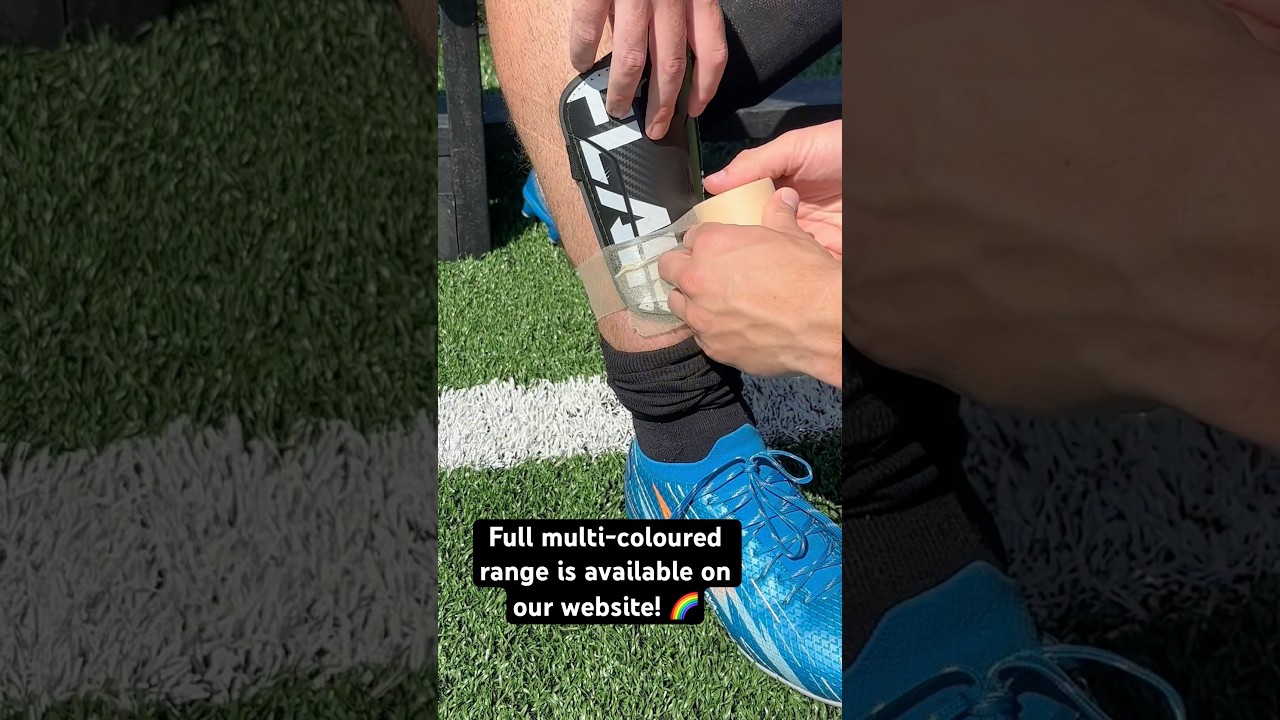 How To Secure Shin Pads (Shin Guards) with Cohesive Bandages  #shinpads #football #sport #hack #tips