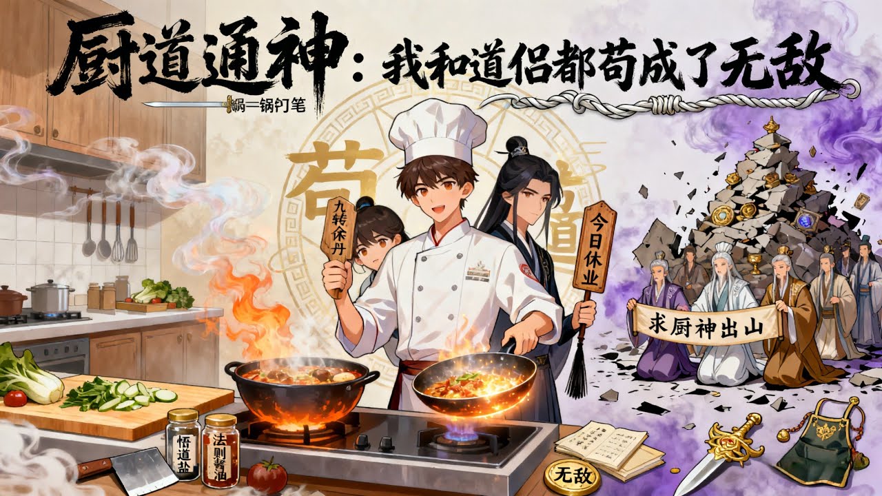 男主厨子身负无敌金手指，性格腹黑且极度能苟，在修仙界低调生活。他偶遇同样腹黑无敌的女主，两人因一场厨艺比拼结缘，从此结伴同行。他们看似平凡，却在暗中解决各路挑衅的反派，