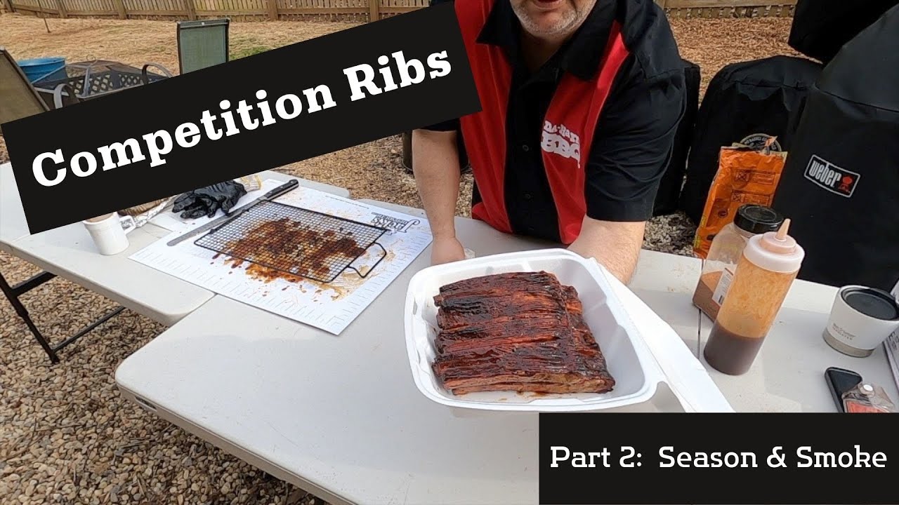 Competition Ribs Part 2:  Season and smoke
