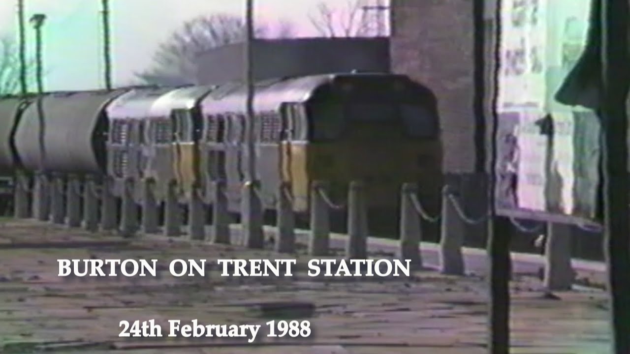 BR in the 1980s Burton On Trent Station on 24th February 1988