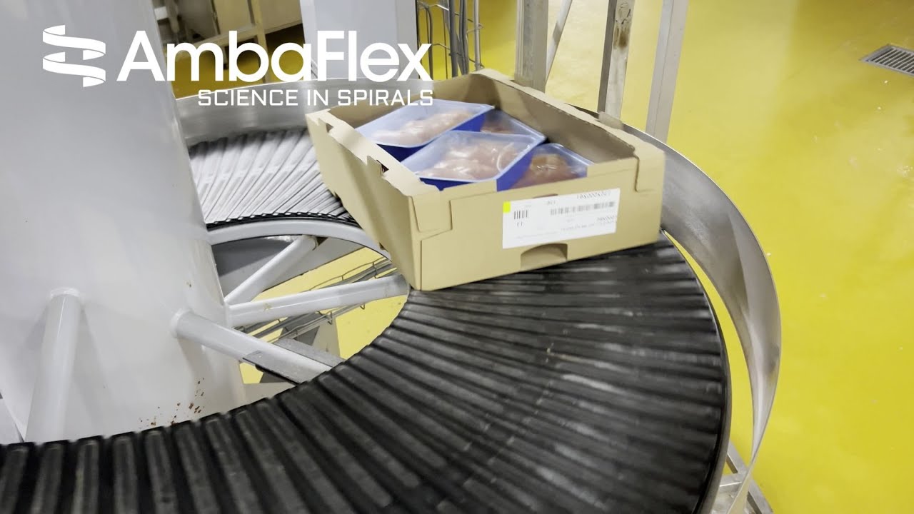 Primary Packed Chicken on AmbaFlex SpiralVeyor