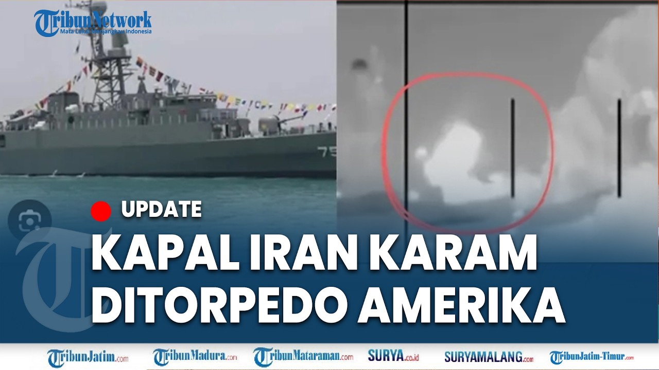🔴DETIK-DETIK KAPAL PERANG IRAN DITEMBAK TORPEDO Amerika, 80 Orang Tewas, Kapal karam