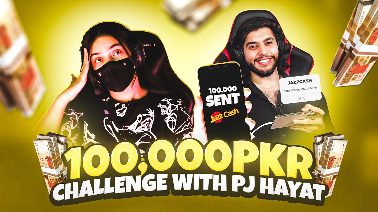 100,000 Pkr Challenge with PJ Hayat | Bachi Ronay lag gai 😂 | 47 Khalifa Pubg Mobile