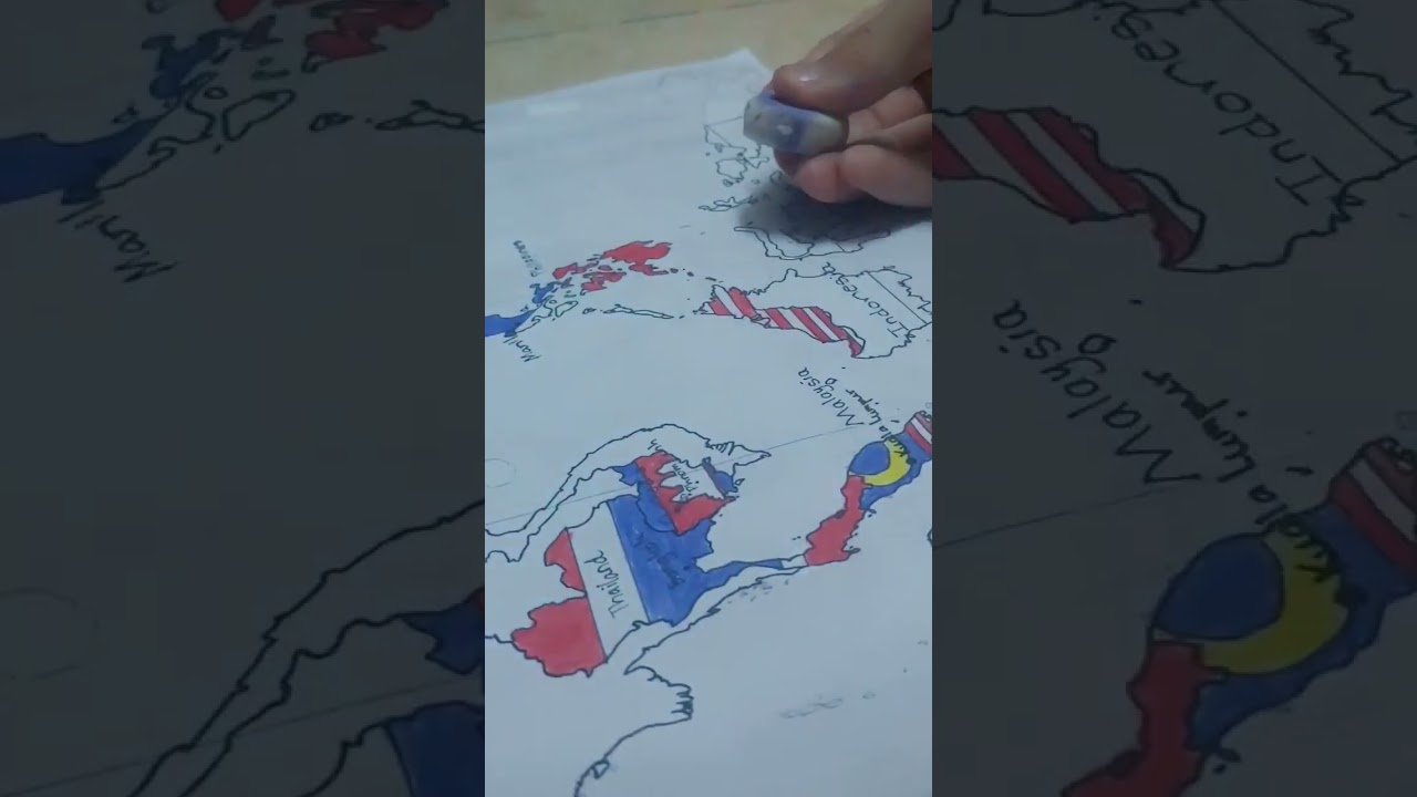 Drawing Southeast Asian Countries Pt. 5 #shorts #indonesia