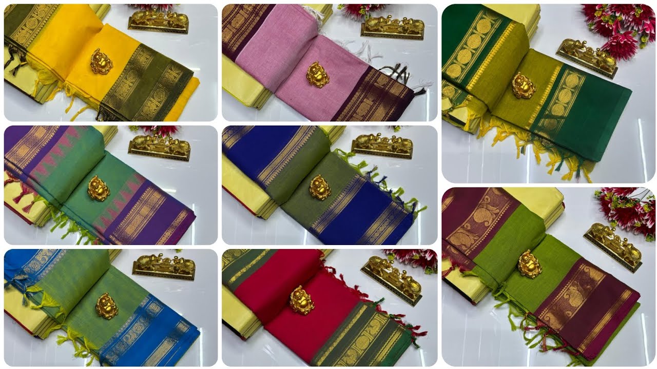 💫🌼Chettinad Cotton special  kanchi cotton sarees💥💖