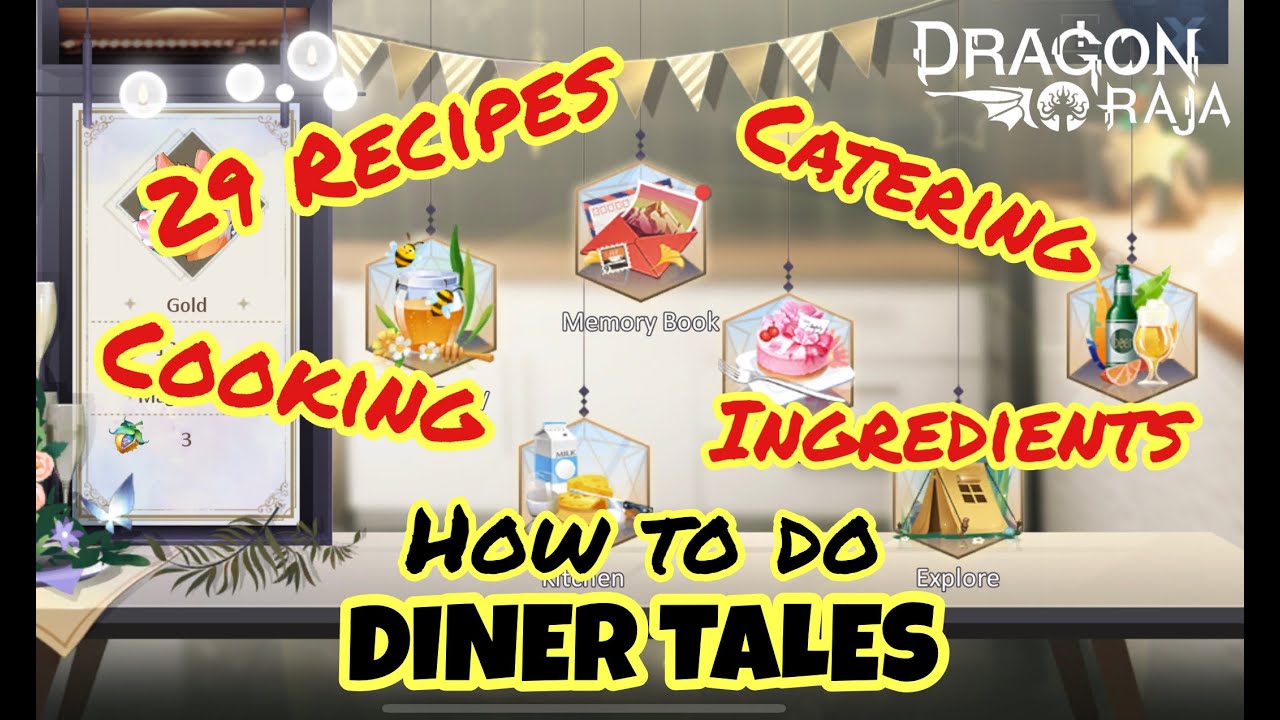 DINER TALES DRAGON RAJA [ New Event ] FULL GUIDE with 29/29 RECIPES