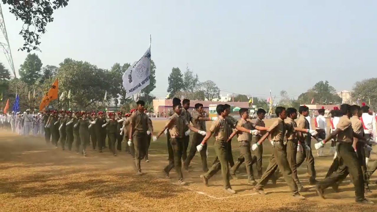 Marching in Republic Day 2023 at Police Line, Baripada