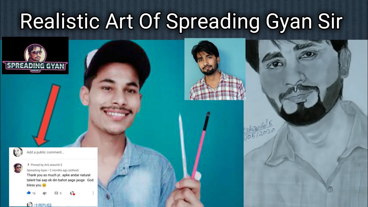 Spreading Gyan ll How To Draw Realistic Sketch @SpreadingGyan #SpreadingGyan #artistworld5