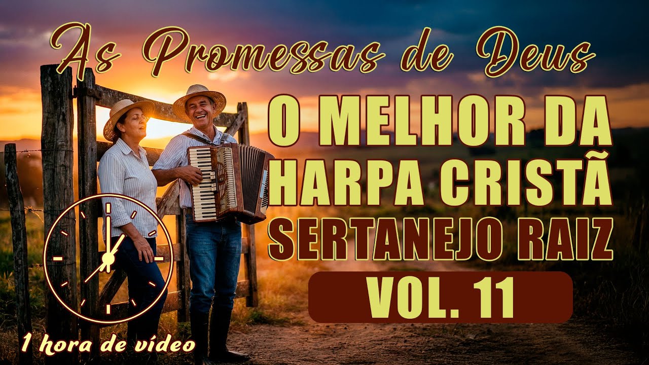 1 Hora do Melhor da Harpa Cristã Sertanejo Raiz - Vol. 11 - As Promessas de Deus