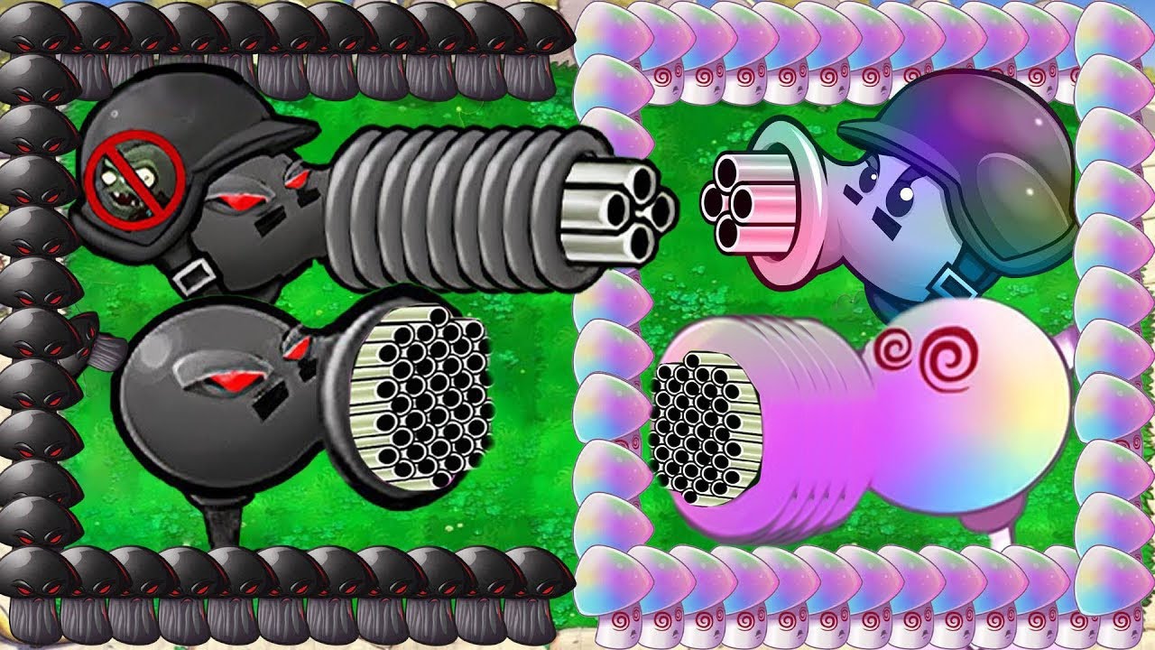 1 Doom Gatling X Doom Peashooter X Doom Shroom vs Hypno Plants vs Dr.Zomboss - Plants vs Zombie Hack