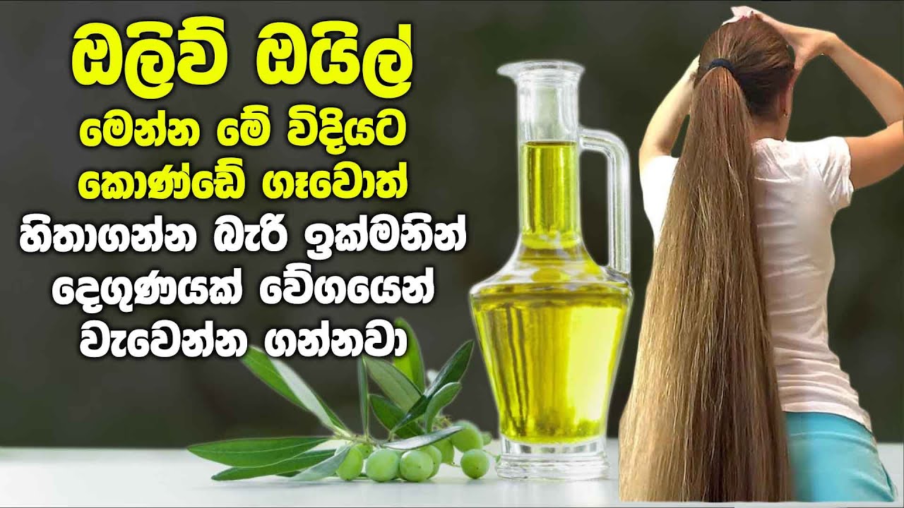 ඔලිව් තෙල් වලින් කොණ්ඩය වවන රහස - Proven Benefits of Olive Oil