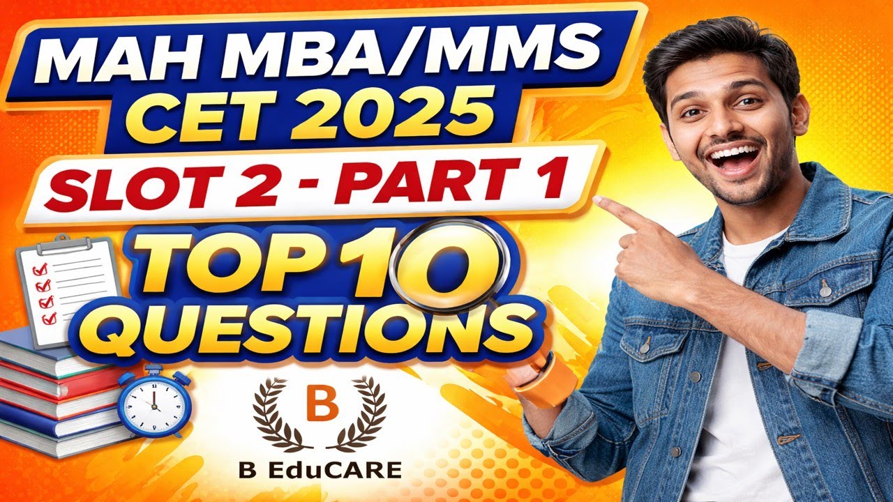 MH MBA/MMS CET 2025 (Slot 2) | Logical Reasoning - PART- I | Actual Quetsions  #mhcet #cet2026